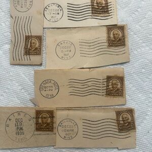 6 1930 Harding 1 1/2 cent stamps